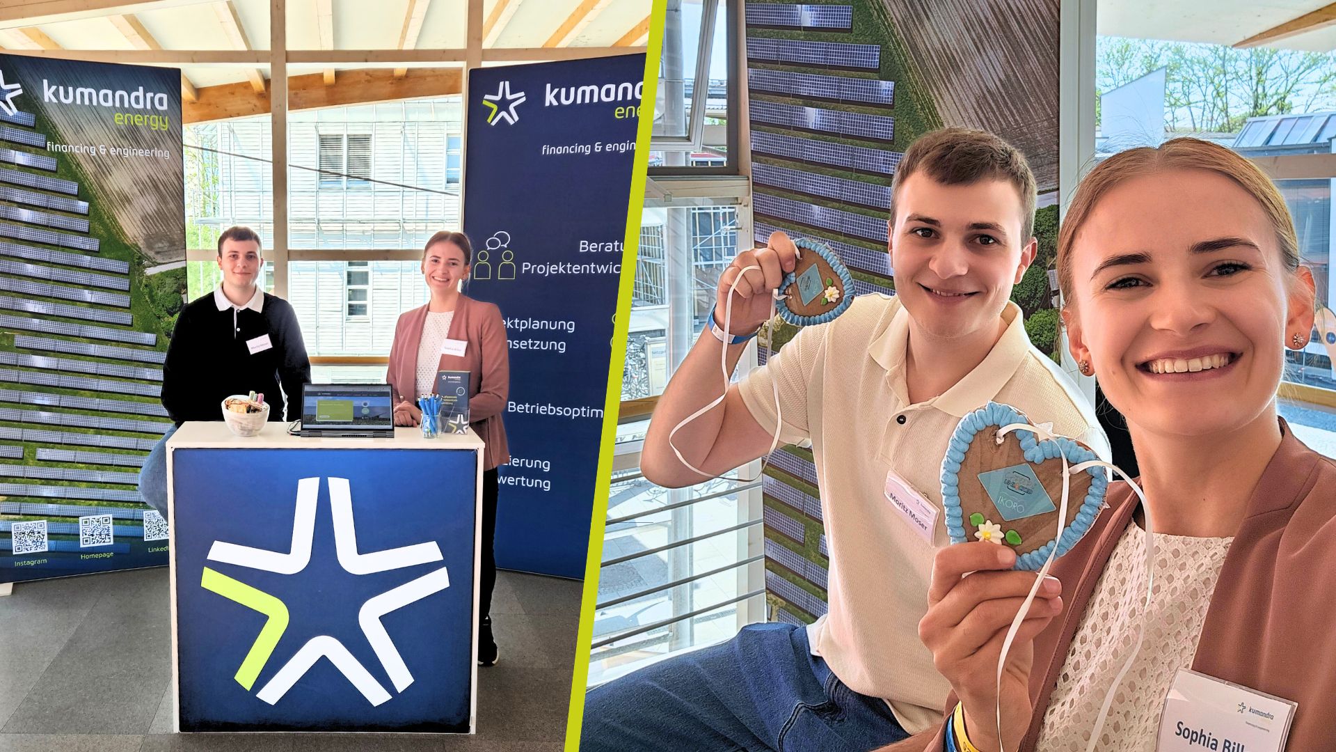 Kumandra Energy glücklich nach einem erfolgreichen Messetag